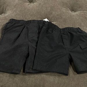 2 piece set of black shorts both never worn size 6 months